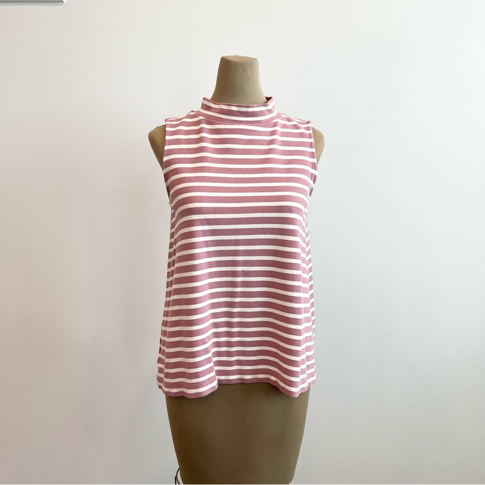 {LOFT} Mock Neck Sleeveless Top